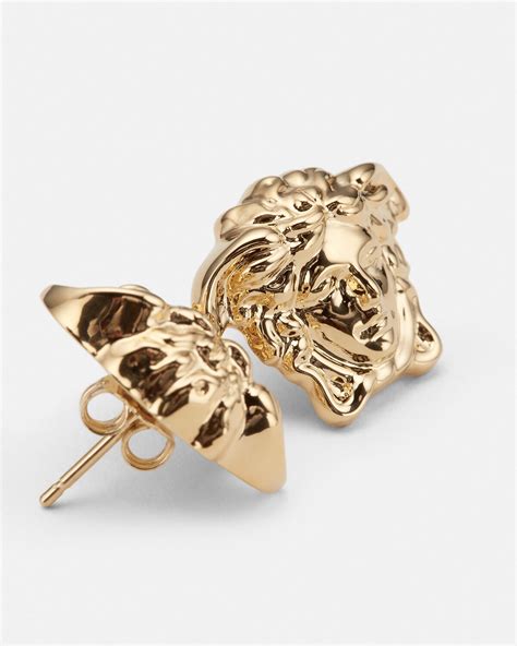 medusa earrings versace|Versace Medusa head earrings.